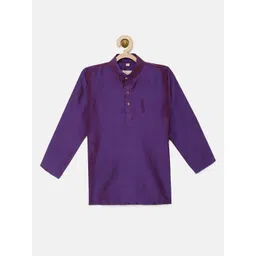 THANGAMAGAN Boys Purple Straight Kurta-picture-29