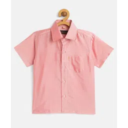 THANGAMAGAN Half Sleeves Soild Shirt - Light Pink-picture-25