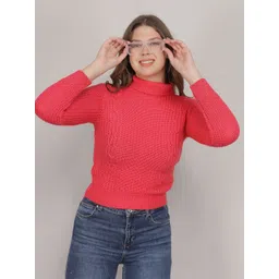 Thansmay Kleider Women Cable Knit Turtle Neck Pullover Sweater-picture-41