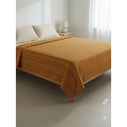 Tharunsha Elite Yellow & Orange Striped AC Room 233 GSM Blanket-picture-39