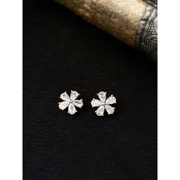 THE AAB STUDIO Gold-Plated & White Floral Studs-picture-26