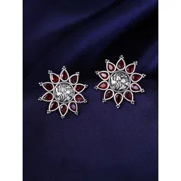 THE AAB STUDIO Silver-Plated Circular Studs Earrings-picture-11