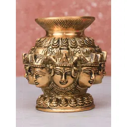 The Advitya Gold-Toned Ashthalakshmi Kalash Religious Curio Showpiece-picture-25