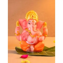 The Advitya Orange And Gold-Toned Ganesha Religious Idol Showpiece-picture-38