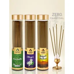 The Aroma Factory Brown 3 Pieces Citronella- Mogra & Attar Jannat Incense Sticks-picture-28
