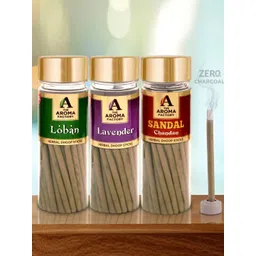 The Aroma Factory Brown 3Pcs Wooden Incense Sticks Loban Lavender Sandal Dhoop Batti-picture-19