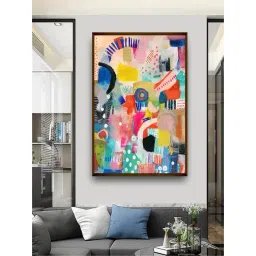 The Art House Abstract Multicolor Canvas Painting-picture-27
