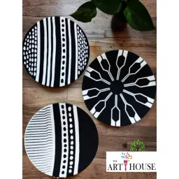 The Art House Abstract Multicolor Canvas Wall Painting - Set of 3-picture-37