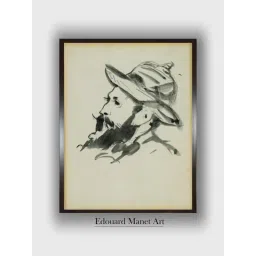 The Art House Beige & Grey Head of a Man 1874 Wooden Wall Art Paintings-picture-11