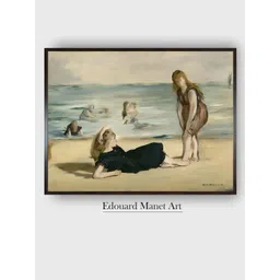 The Art House Brown & Black On the Beach Wooden Framed Canvas Painting Wall Art-picture-35