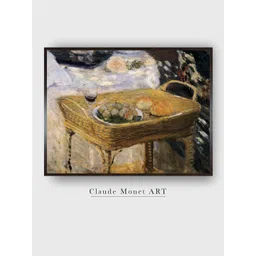 The Art House Brown Bread and Glass of Wine by Claude Monet Canvas Painting Wall Art-picture-17