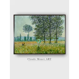 The Art House Green & Black Fields in Spring Canvas Painting Wall Art-picture-40