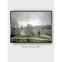 The Art House Grey & Black House Seen from the Rose Garden Canvas Painting Wall Art-picture-19