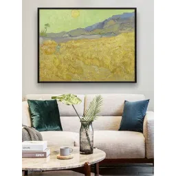 The Art House Wheatfield with a Reaper By Van Gogh Framed Wall Painting-picture-24