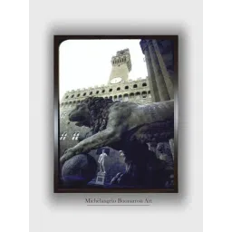 The Art House White & Grey Replica of the David under Roman Wooden Painting Wall Art - 8 x 12 Inch-picture-17