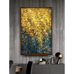 The Art House Yellow & Blue Flower Painted Wall Art-picture-21