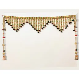 the art hub The Art Hub(Set of 2) Golden New Jumar Toran & Pair of Elephant Latkan(3 FT) Toran-picture-12