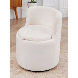 THE ARTMENT White Snuggle Swivel Lounge Chair-picture-17