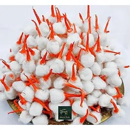 The Atharva-Veda Rui Batti 250+ Pc | Softest Red Cotton Wicks for Pooja | Round Cotton Wicks for Diya, Diya Batti | Lal Rui Ki Bati, Phool Batti | India's Only Cotton Wick with Herbal Fragrance-picture-11