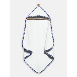 THE BABY ATELIER Kids White Organic Cotton Hooded Towel & Washcloth-picture-29