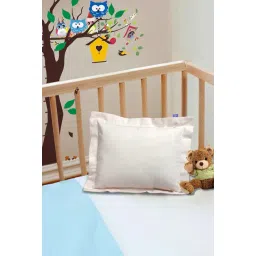 The Baby Atelier White Solid Cotton 400 TC Pillow Cover with Filler-picture-18