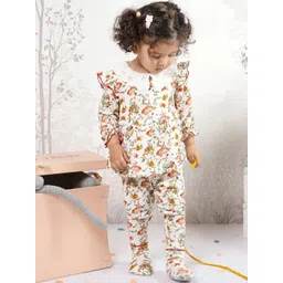 THE BABY TRUNK Infant-Girls Pack Of 3 Printed Organic Cotton Baby Apparel Gift Set-picture-12