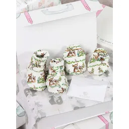 THE BABY TRUNK Infants Pack Of 4 Printed Organic Cotton Baby Apparel Gift Set-picture-11