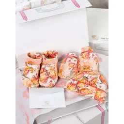 THE BABY TRUNK Infants Pack Of 5 Printed Pure Cotton Baby Apparel Gift Set-picture-31