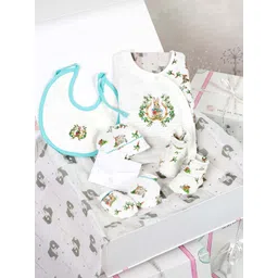 THE BABY TRUNK Infants Pack Of 7 Printed Organic Pure Cotton Baby Apparel Gift Set-picture-36