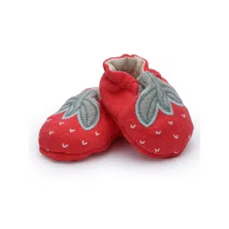 THE BABY TRUNK Kids Red Christmas 100% Cotton Booties-picture-28
