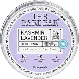 The Bare Bar Kashmiri Lavender Deodorant - 50 gm | Floral Fragrance| Odor & Sweat Control |Natural formula & Chemical free| Good for all skin types |Travel Mini Size Solid Deodorant for Men & Women-picture-32
