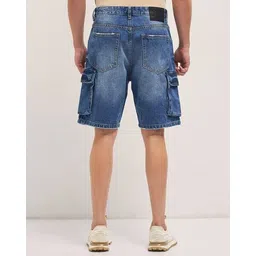the bear house  Cotton Mid Rise Regular Fit Shorts image 3