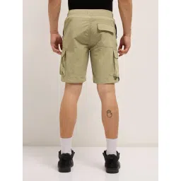 The Bear House Beige Nylon Relaxed Fit Solid Shorts image 2