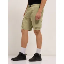 The Bear House Beige Nylon Relaxed Fit Solid Shorts image 4