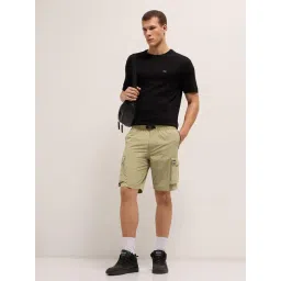 The Bear House Beige Nylon Relaxed Fit Solid Shorts image 5
