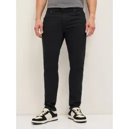 The Bear House Black Cotton Slim Fit Solid Jeans-picture-21