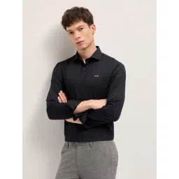 The Bear House Black Cotton Solid Regular Fit Shirt-picture-23