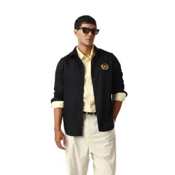 The Bear House Black Cotton Solid Regular Fit Shirt-picture-37