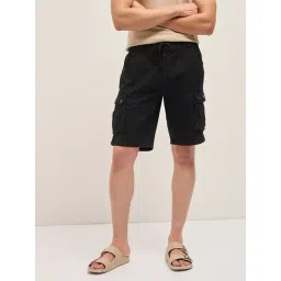 The Bear House Black Regular Fit Solid Shorts-picture-27