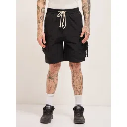 The Bear House Black Regular Fit Solid Shorts-picture-34