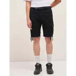 The Bear House Black Regular Fit Solid Shorts-picture-33