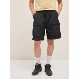 The Bear House Black Regular Fit Solid Shorts-picture-36