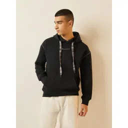 The Bear House Black Relaxed Fit Typography Hoodie-picture-25