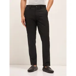 The Bear House Black Slim Fit Stripes Trousers-picture-48