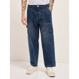 The Bear House Blue Comfort Fit Solid Jeans-picture-31