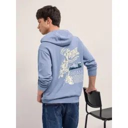 The Bear House Blue Cotton Printed Relaxed Fit Sweatshirt-picture-32