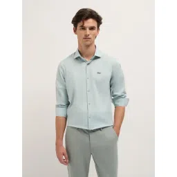 The Bear House Blue Cotton Regular Fit Solid Formal Shirt-picture-29