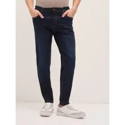 The Bear House Blue Cotton Skinny Fit Solid Jeans-picture-29