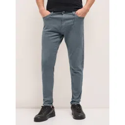 The Bear House Blue Cotton Skinny Fit Solid Jeans-picture-11