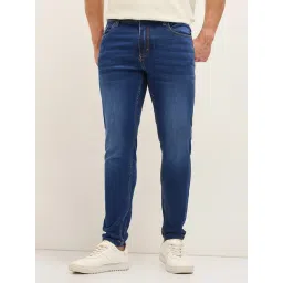 The Bear House Blue Cotton Skinny Fit Solid Jeans-picture-40